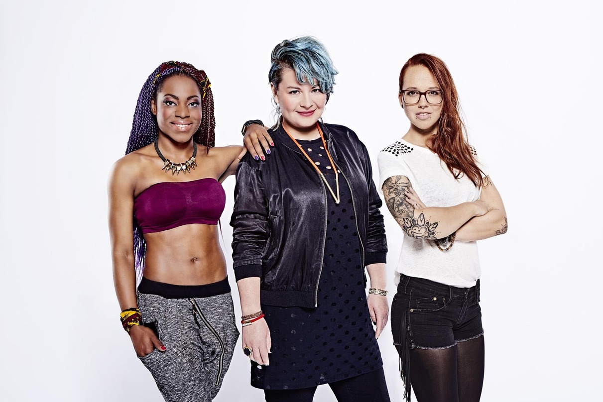 Verhalfen RTL II zu soliden Quoten: die neuen Jurorinnen (von links) Bella Garcia, Miss Platnum und Stefanie Heinzmann