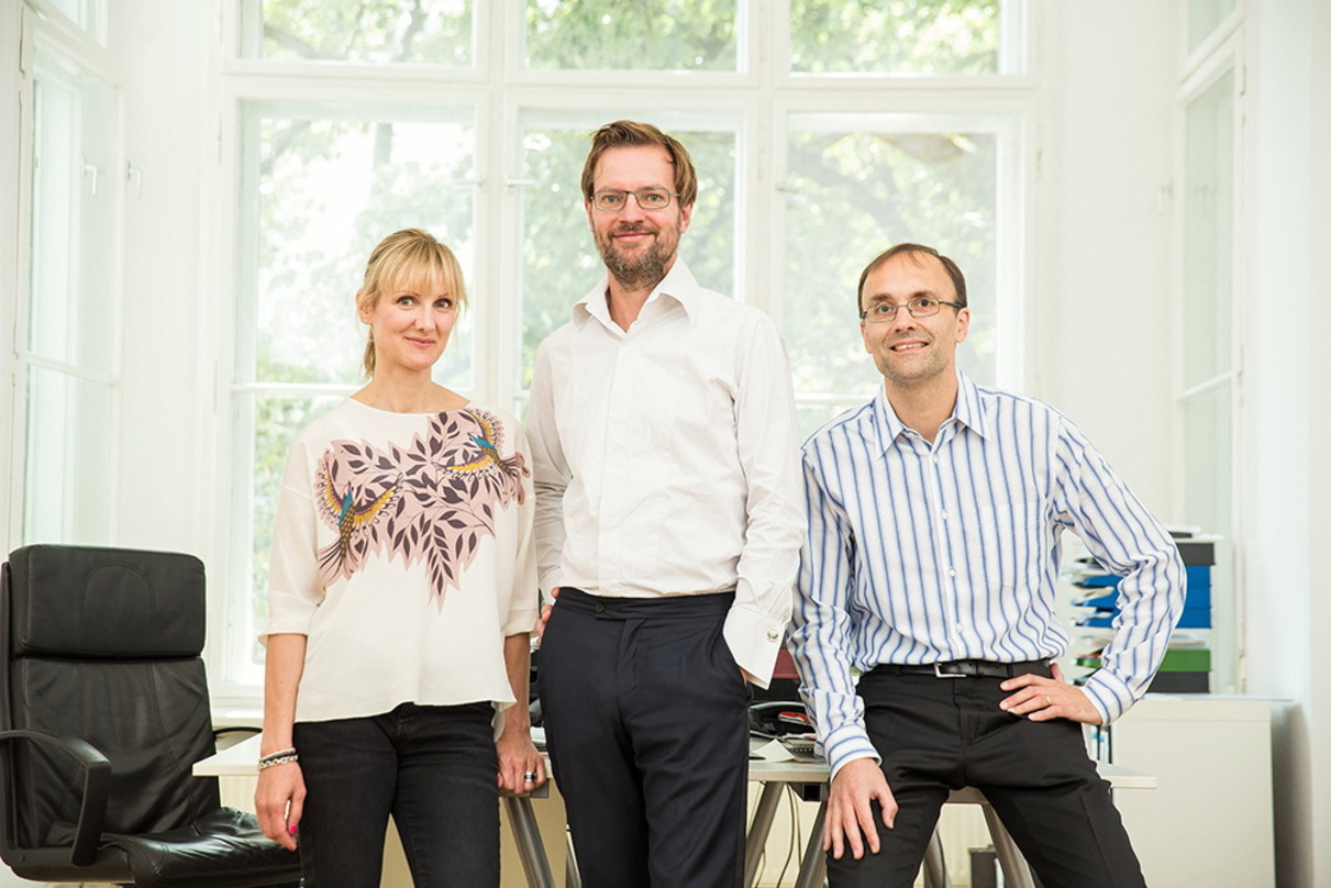 Bilden das neue Führungstrio bei Kruger Media: Kirsten Rahmann, Michael Frohoff (Mitte) und Matthias Trenkle