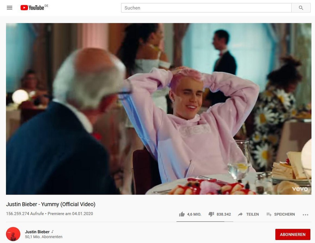 Kann sich zurücklehnen: Justin Bieber
