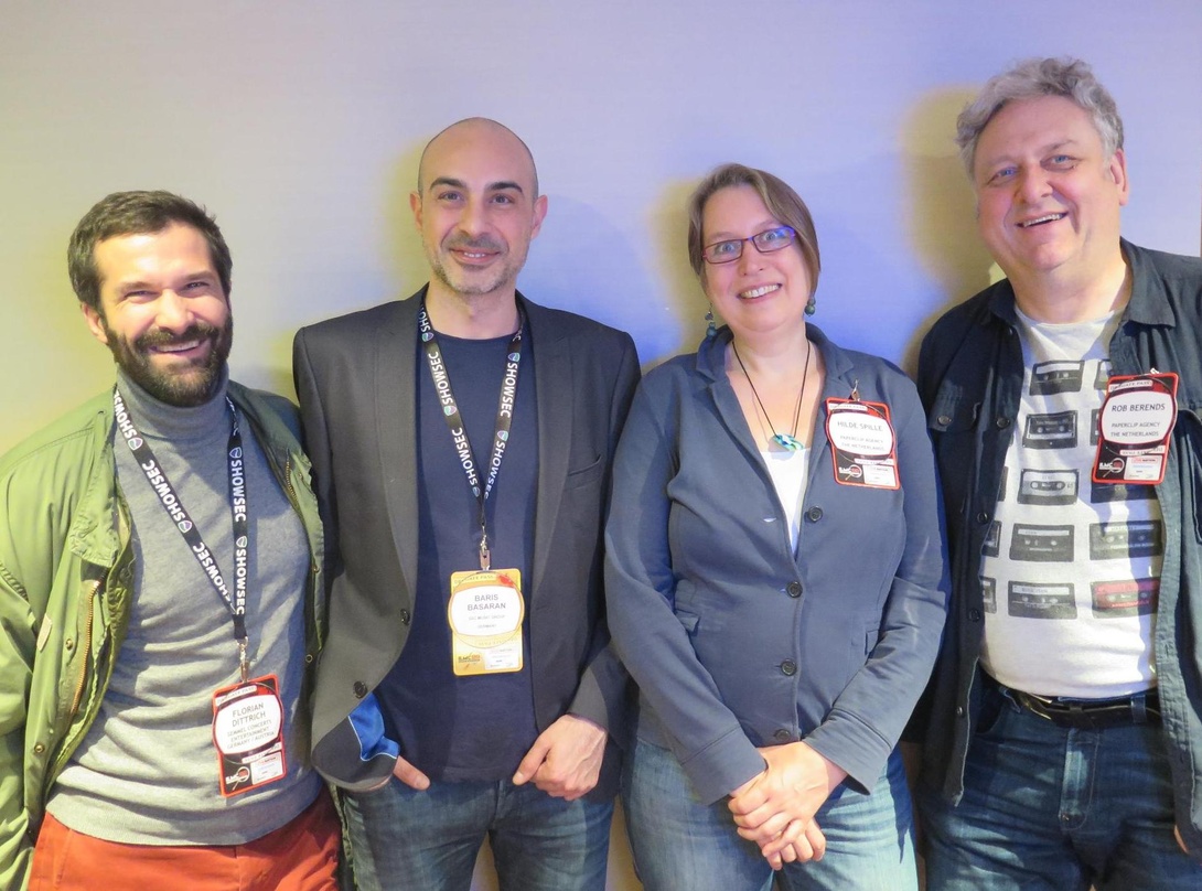 In London vor Ort (von links): Florian Dittrich (Semmel Concerts), Baris Basaran (SSC), Hilde Spille und Rob Berends (beide Paperclip Agency)