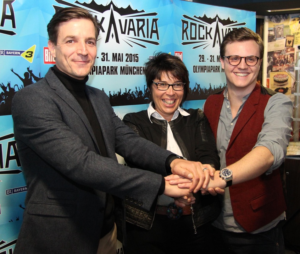 Verkündeten das Künstleraufgebot bei Rockavaria: Christian Diekmann (links, DEAG), Andrea Blahetek (Global Concerts) und Oliver Hoppe (Wizard Promotions)