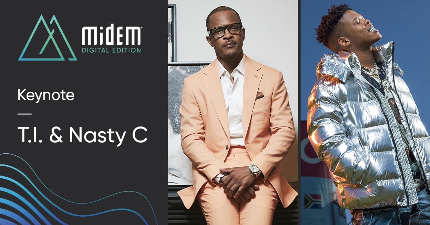 Wollen im Rahmen der Midem virtuell beweisen, dass HipHop keine Grenzen kennt: T.I. (links) und Nasty C
