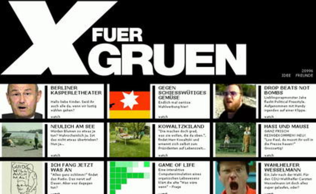 Online-Kampagne zur Wahl: Xfür Grün