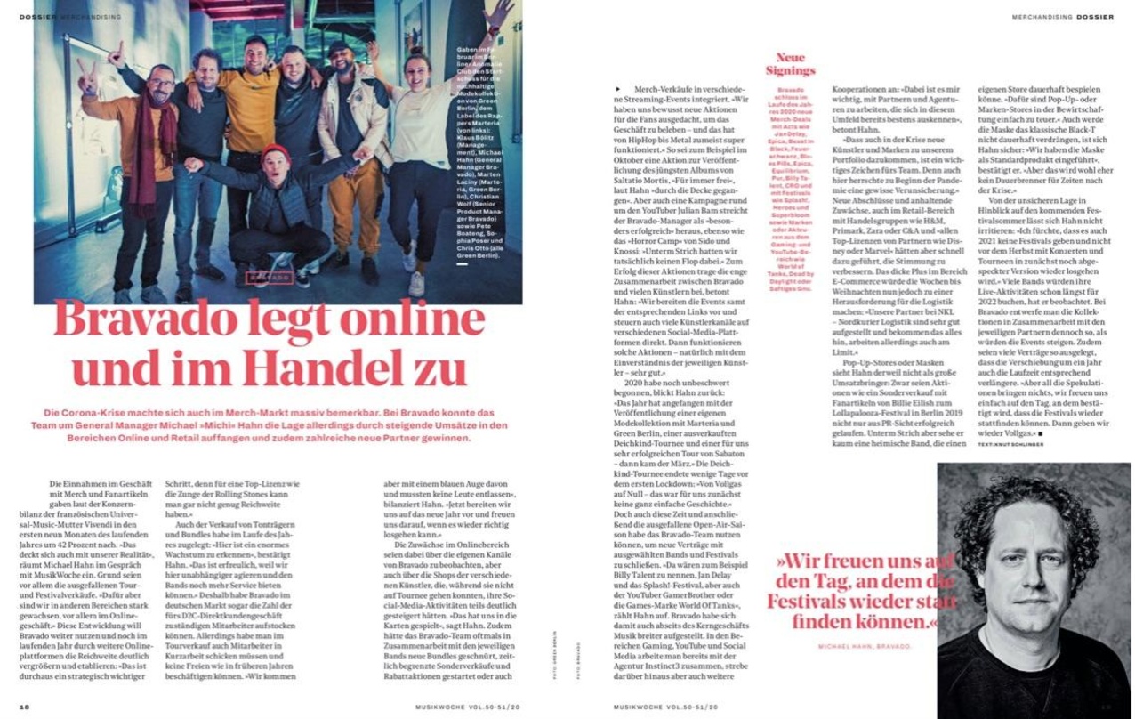 Gaben im Februar im Berliner Anomalie Club den Startschuss für die nachhaltige Modekollektion von Green Berlin, dem Label des Rappers Marteria (von links): Klaus Bölitz (Management), Micha...