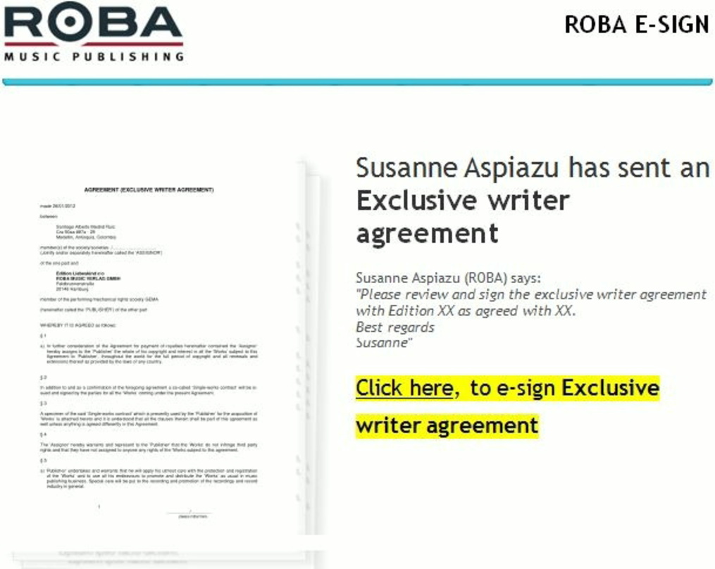 Soll Vertragsabschlüsse im Verlagsgeschäft vereinfachen: Die E-Sign-App von Roba