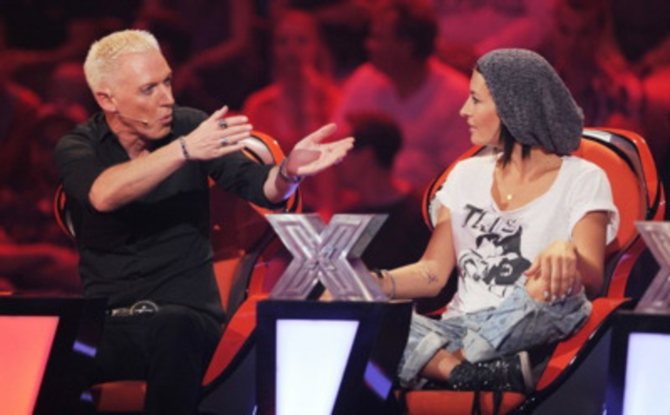 Diskutierten sie auch über die Quoten? Die beiden "X Factor"-Juroren H.P. Baxxter und Sarah Connor