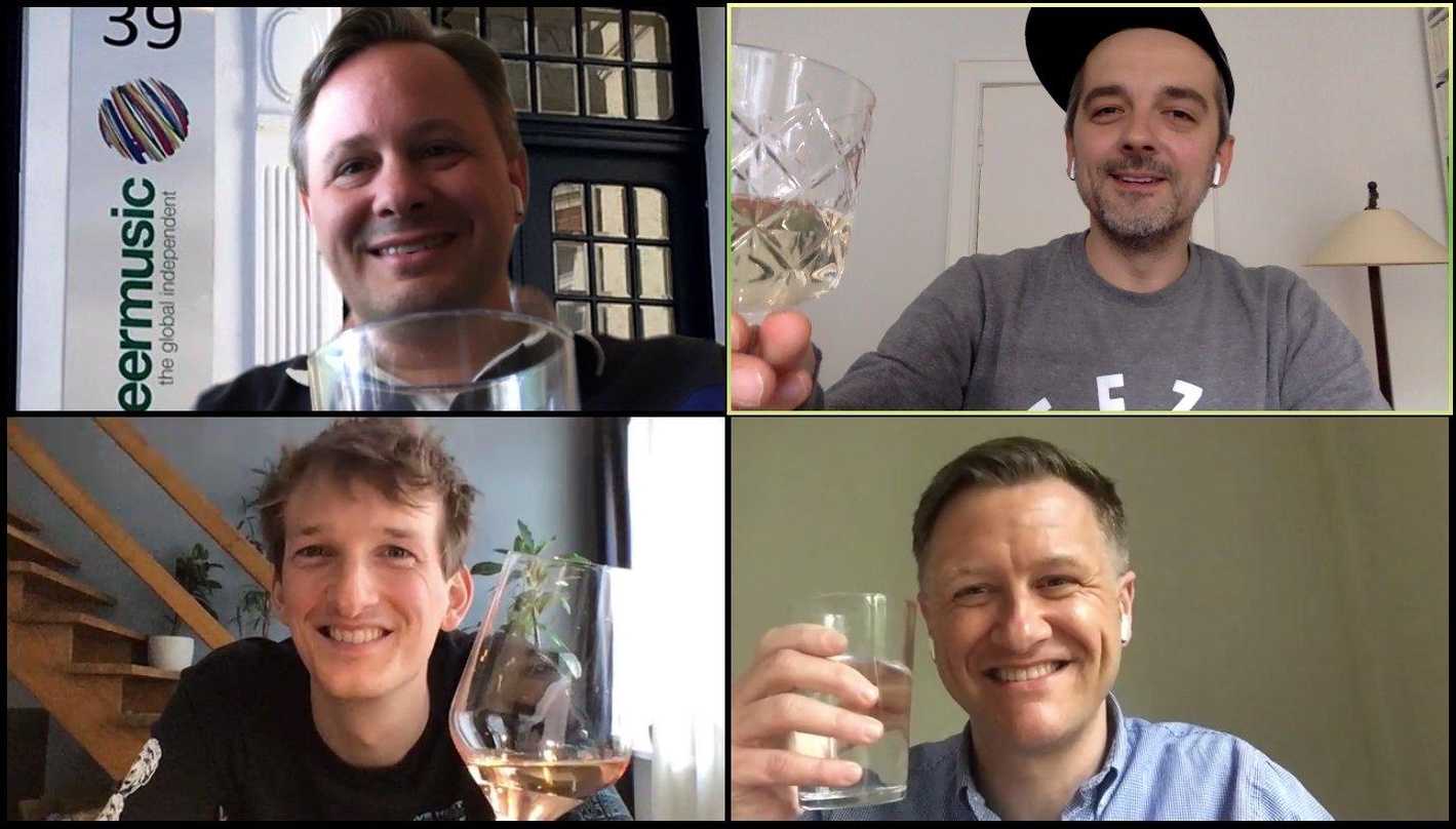 Einigten sich auf die Zusammenarbeit (oben, von links) Götz von Einem und Lukas Pizon sowie (unten) Klaus Sahm (links) und Asterix Westphal