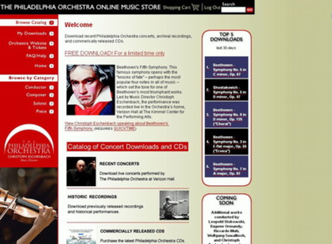 Klassik im Netz: Der Digitalshop des Philadelphia Orchestra