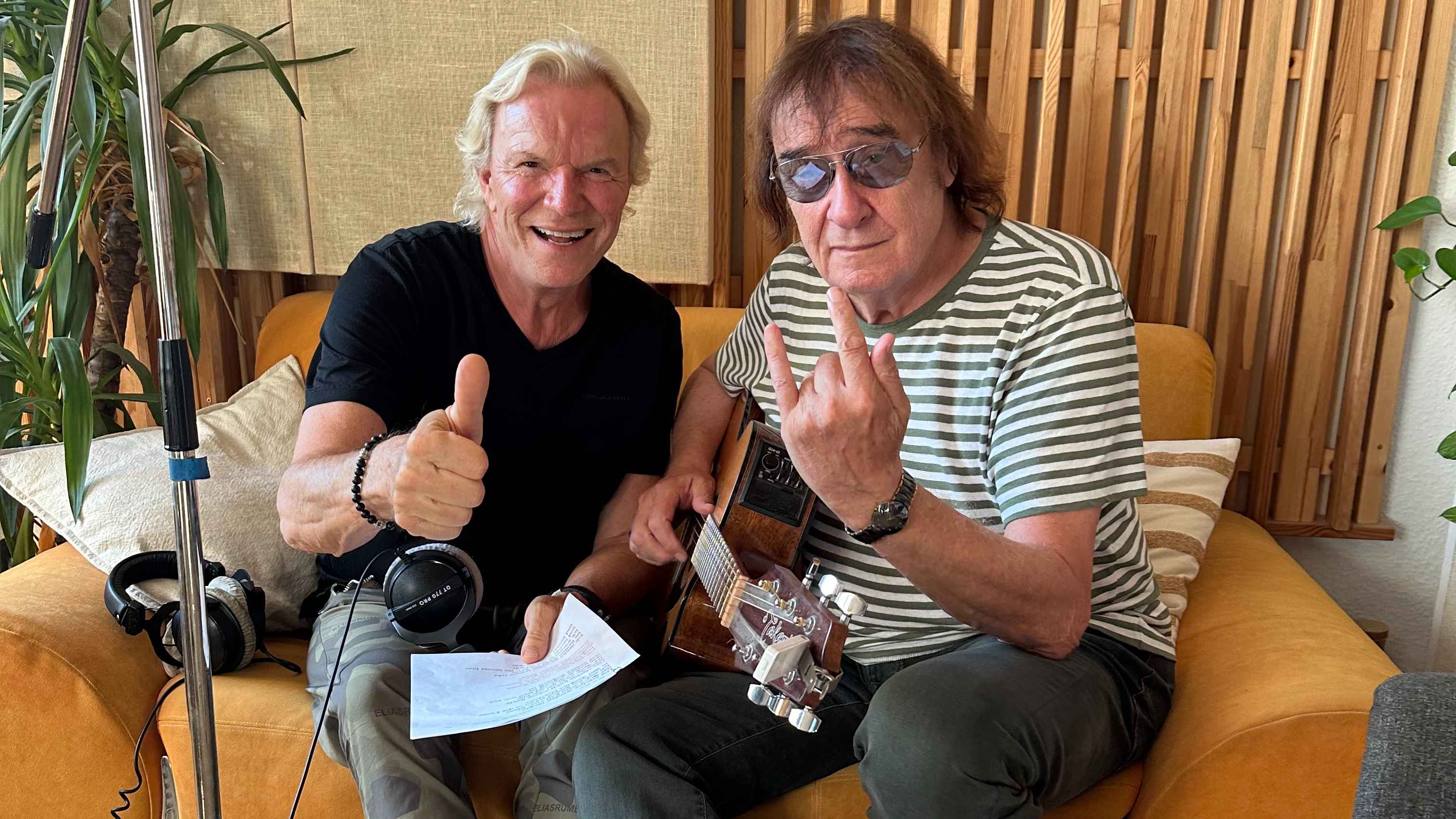 a1687582 672c 41bd b06d 81bda33db4da Arbeiteten gemeinsam am neuen Song: Wolfgang Lippert (links) und Dieter Birr.