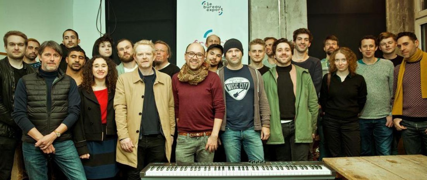 Trafen sich zum kreativen Austausch (von links): Christian Raab (Haus2000), Pierre Durand (Peer Music France), Olivier Lacourt (Le Bureau Export), Dr Tyler, Ateph Elidja, Salima Drider, Mo...