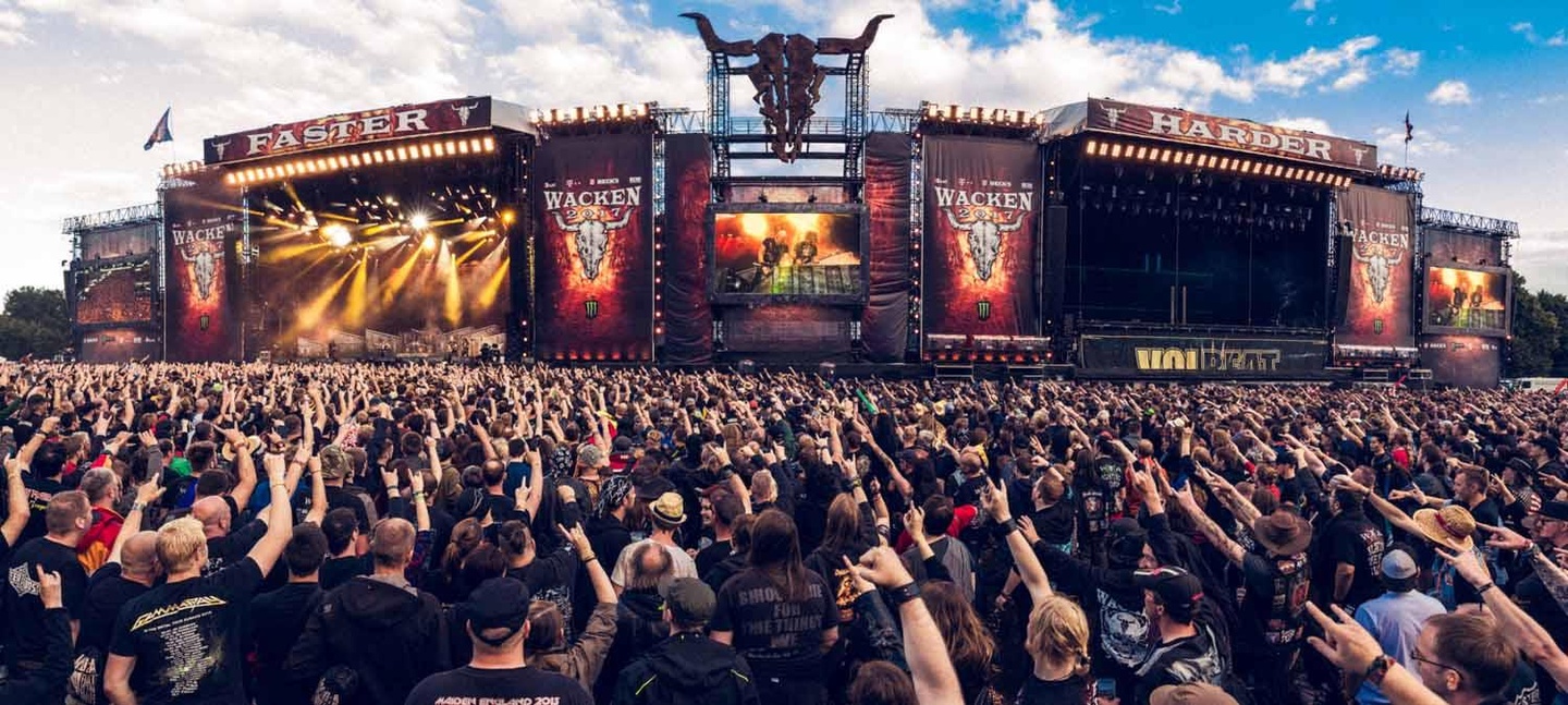 Hier werden sich auch 2018 die Metalfans treffen: Vor den beiden Hauptbühnen beim Wacken Open Air
