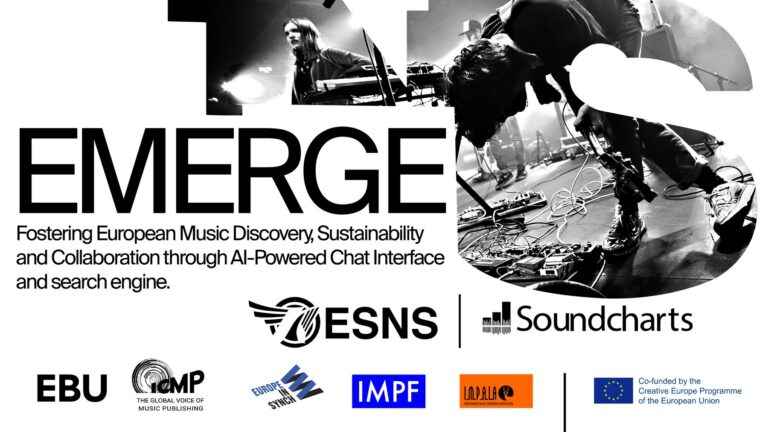 a401d01a fbd9 4456 a9e4 0bd21c780848 Soll 2025 als Testversion und 2026 offiziell starten: das Emerge-Projekt von ESNS und Soundcharts.