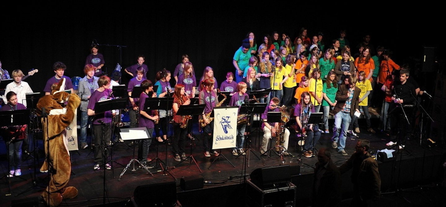 Bietet dem Jazznachwuchs eine Bühne: Das Youngstars Programm, hier Bremer Schulklassen auf der jazzahead! 2010