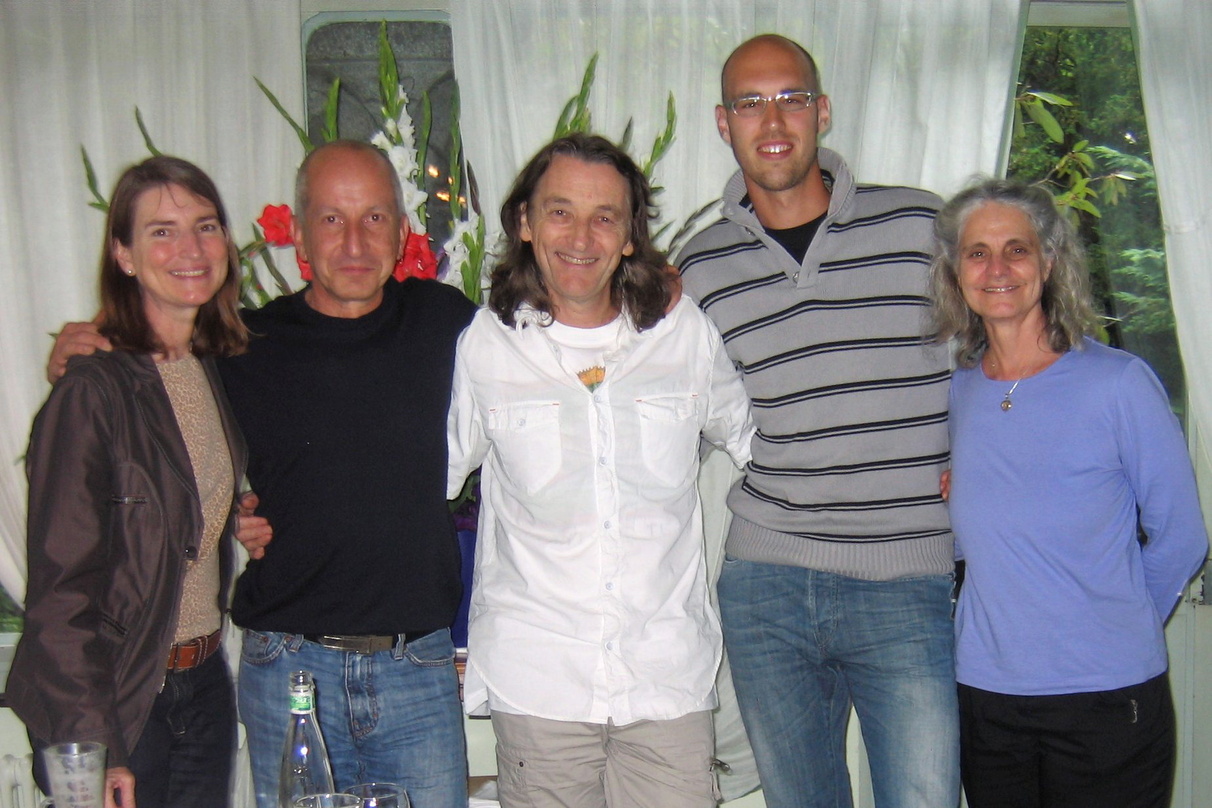 Setzen erfolgreiche Kooperation fort (v.l.n.r.): Shakti Shivaya, Thomas Hammerl, Roger Hodgson, Fabian Schreyer und Linda Tyler