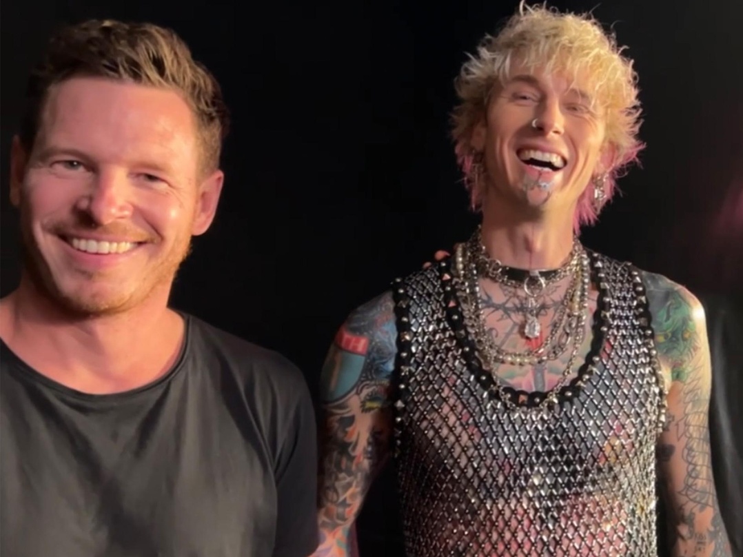 Kooperationspartner: Thomas Elbracht (links, RTLzwei) und Machine Gun Kelly