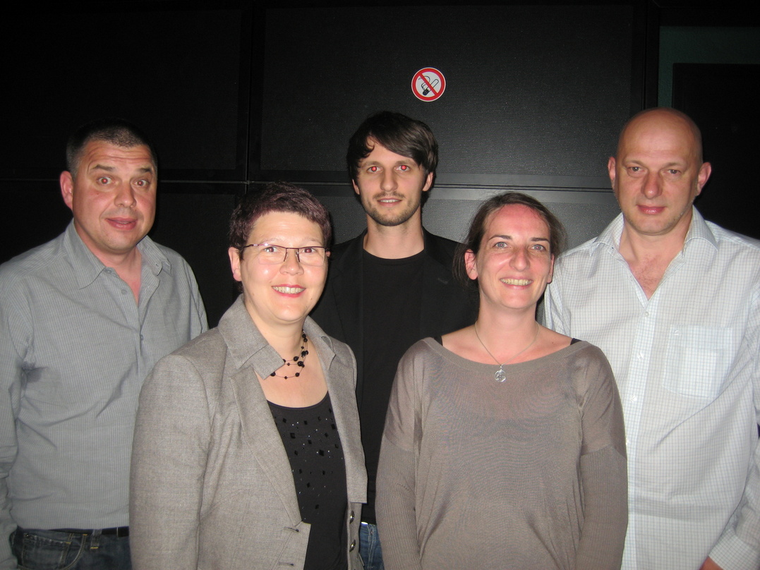 Kämpfen für die Berliner Musikszene (v.l.n.r.): Sören Birke, Christine Scherer (Vorstand Pfefferwerk AG), Lutz Leichsenring, Eva Kiltz und Olaf Kretschmar