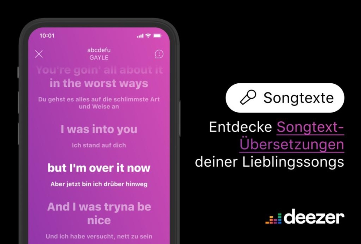 Arbeitet für die Songtexte bereits mit Lyricfind zusammen: Deezer