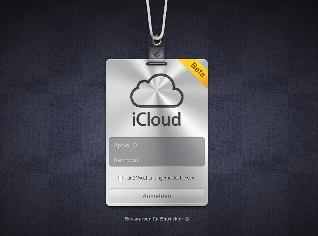 Lädt Entwickler zum Testen: iCloud Beta (Screenshot: icloud.com