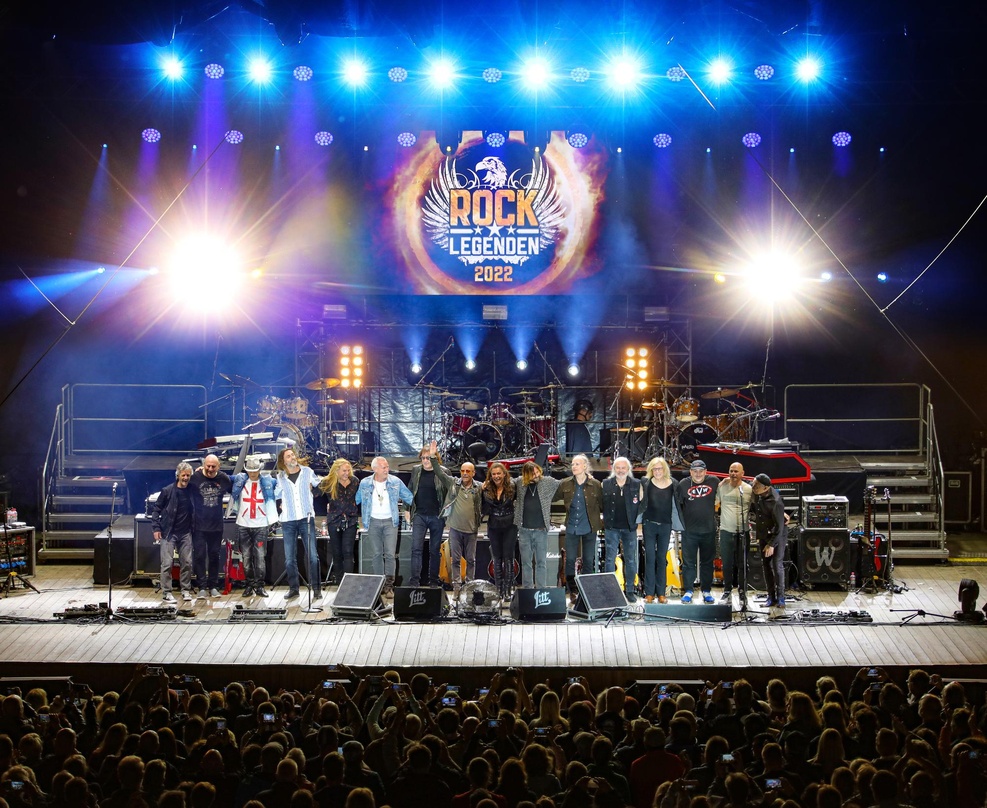Beim Finale der "Rock Legenden"-Tour: Silly feat. Julia Neigel, City, Maschine, Dirk Michaelis und Alexander Knappe