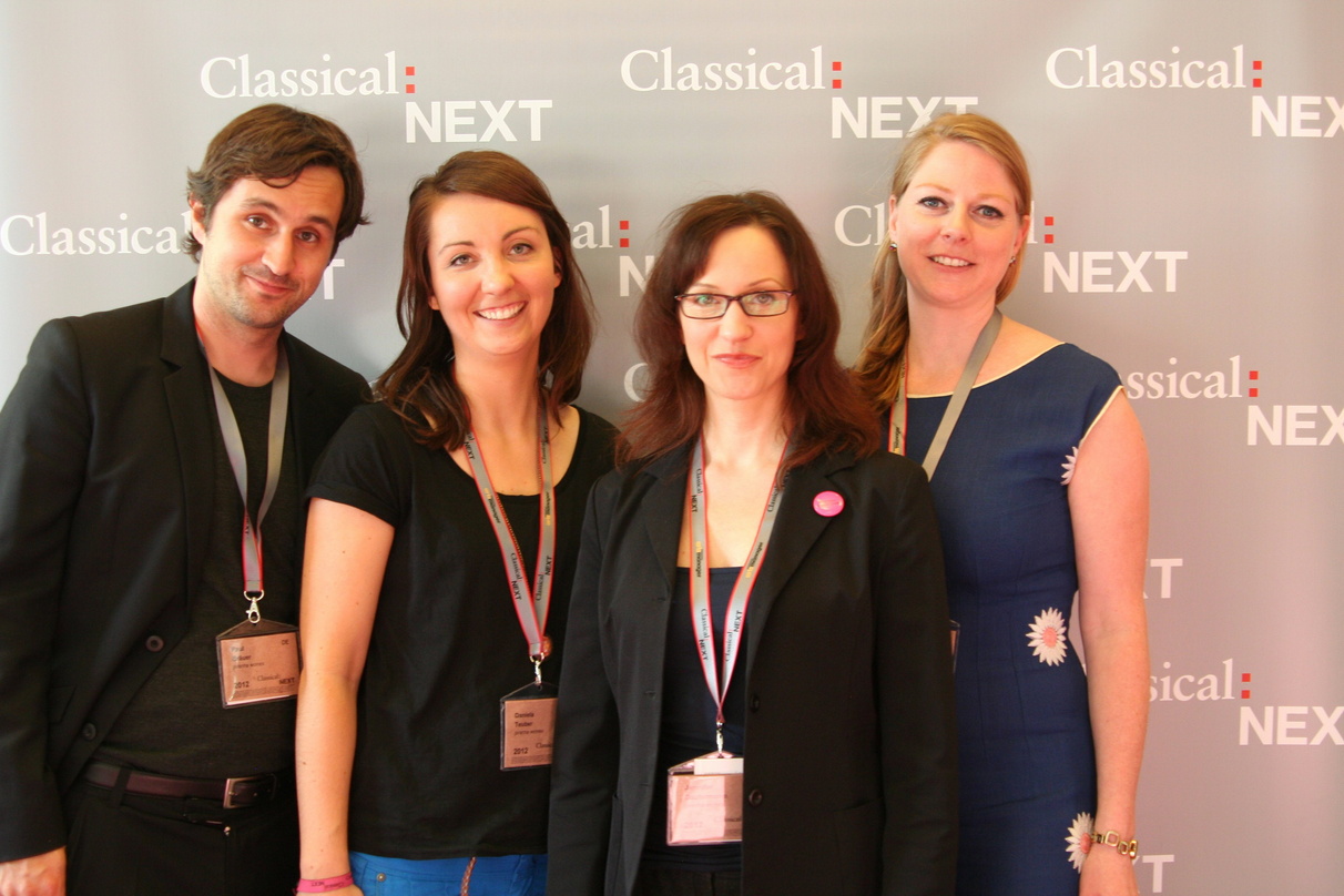 Fand für die Classical:Next einen neuen Veranstaltungsort: Das Piranha-Team um (von links) Paul Bräuer, Daniela Teuber, Jennifer Dautermann und Fabienne Krause, hier bei der Classical:Next...