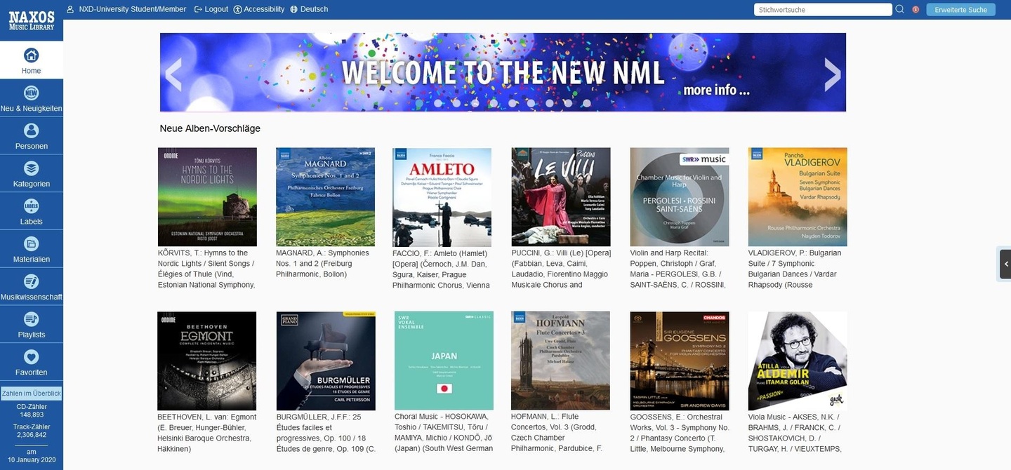 Neu aufbereitet und täglich aktualisiert: die Naxos Music Library 3