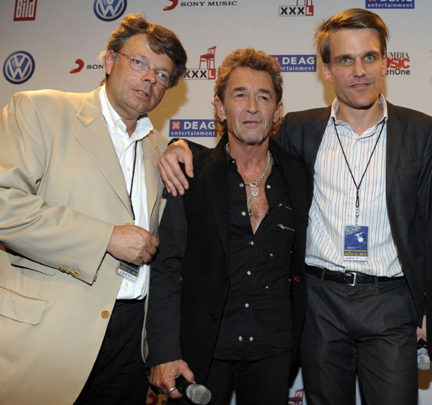 Das Tabaluga-Erfolgsteam (v.l.n.r.): Peter Schwenkow, Peter Maffay und Philip Ginthör