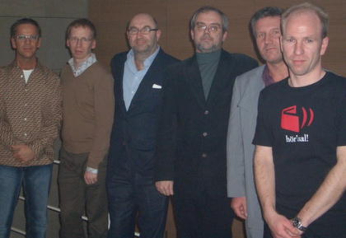 Neue Partner (v.l.n.r.): Ralf Salentin (Sales Director edel), Dirk Mahlstedt (Head of Labelmanagement edel), Michael Heantjes, Wolf-Dietrich Fruck (Senior Product Manager Random House Audi...