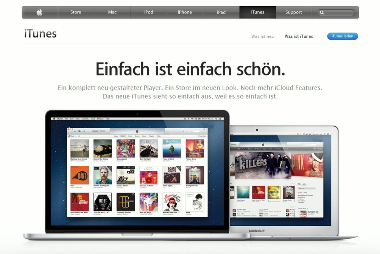 Soll schlanker und einfacher wirken: Das neue iTunes 11