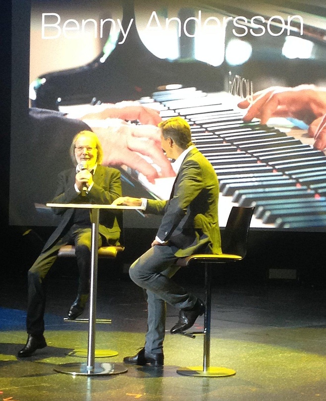 Bei der Eröffnung von Universal Inside in Berlin: Abba-Musiker Benny Andersson (links) und Frank Briegmann