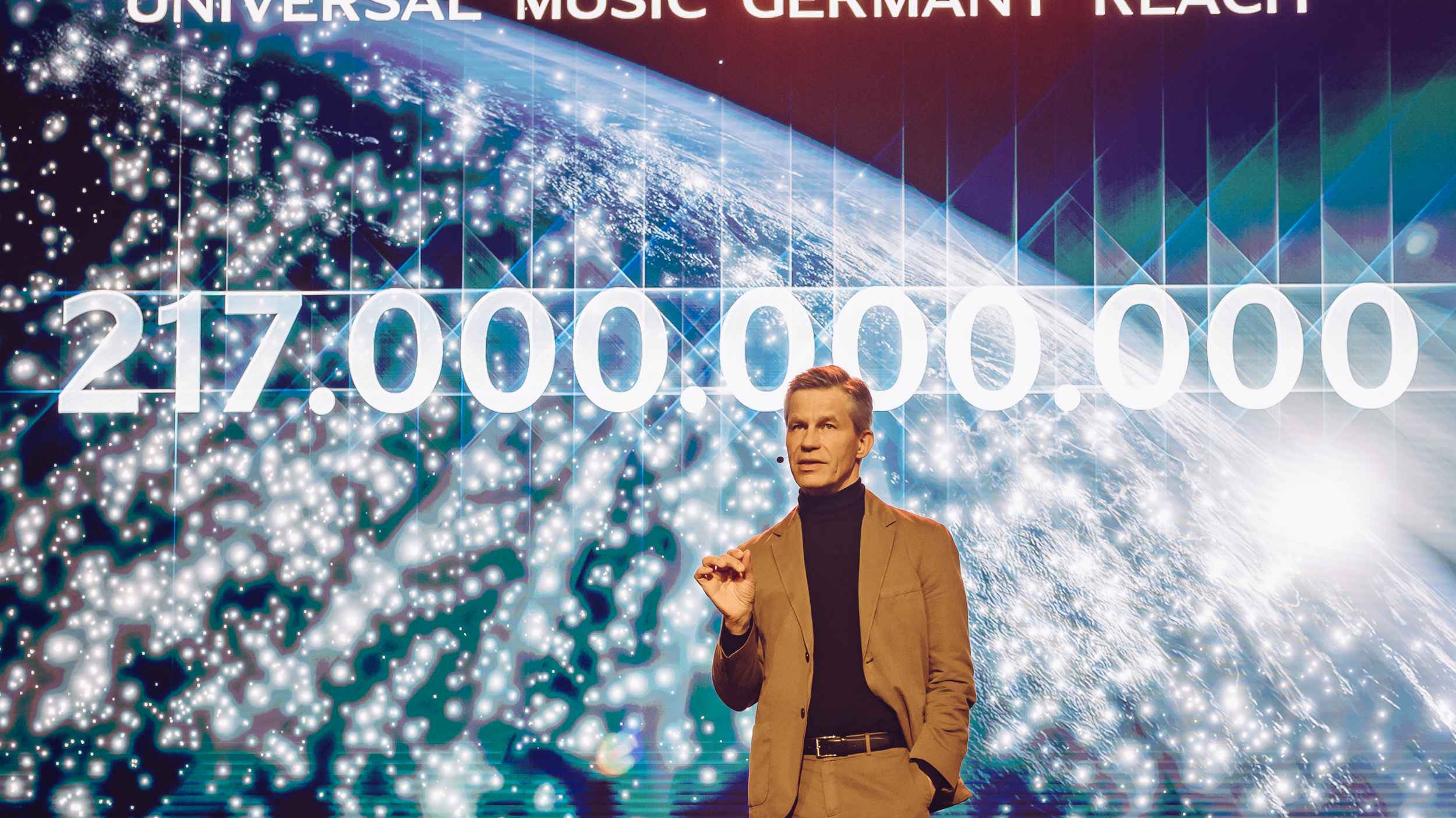 Eröffnete Universal Inside mit einer vielbeachteten Rede: Frank Briegmann, Chairman & CEO Central Europe Universal Music & Deutsche Grammophon.