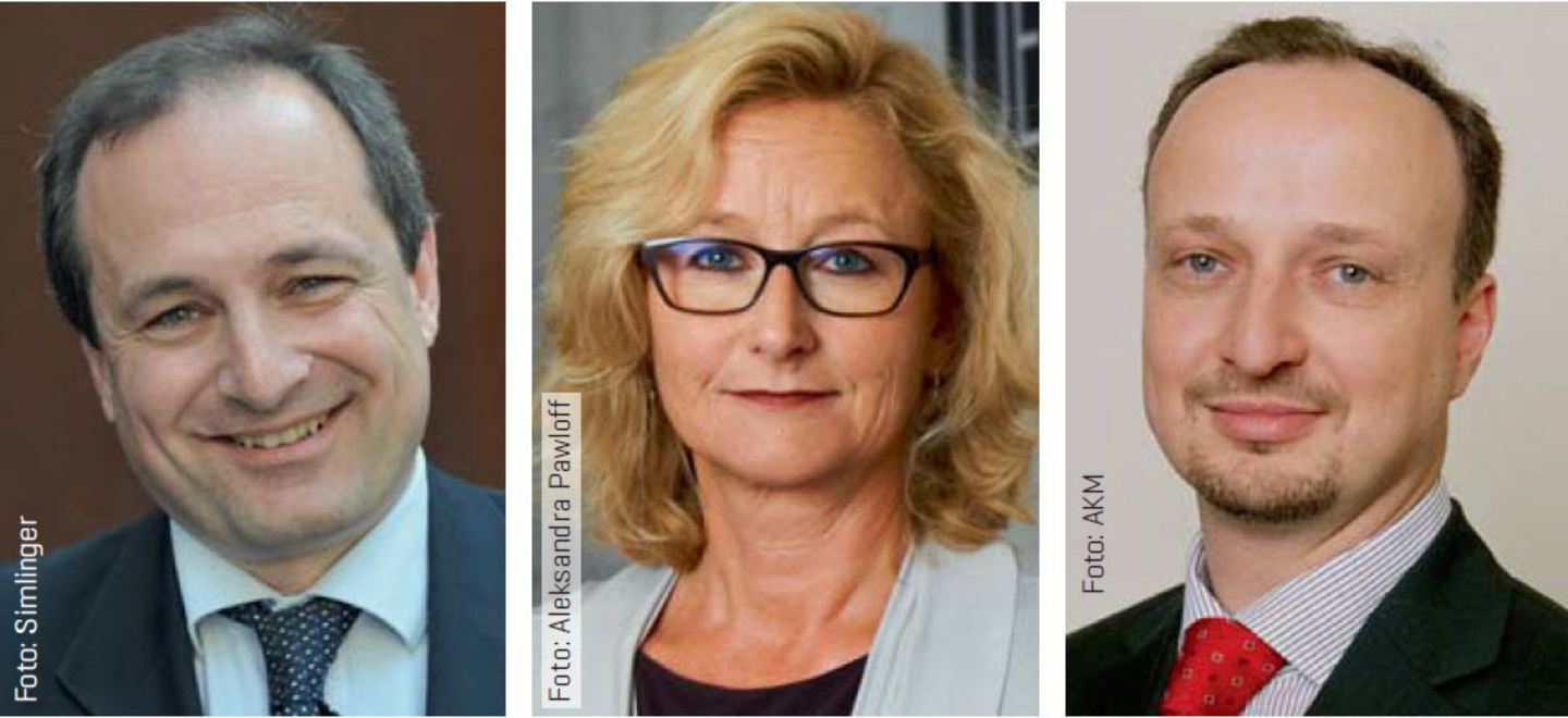 Sitzen im Konferenzteil der dritten Classical:Next auf dem Podium (von links): Franz Patay, Astrid Koblanck und Gernot Graninger
