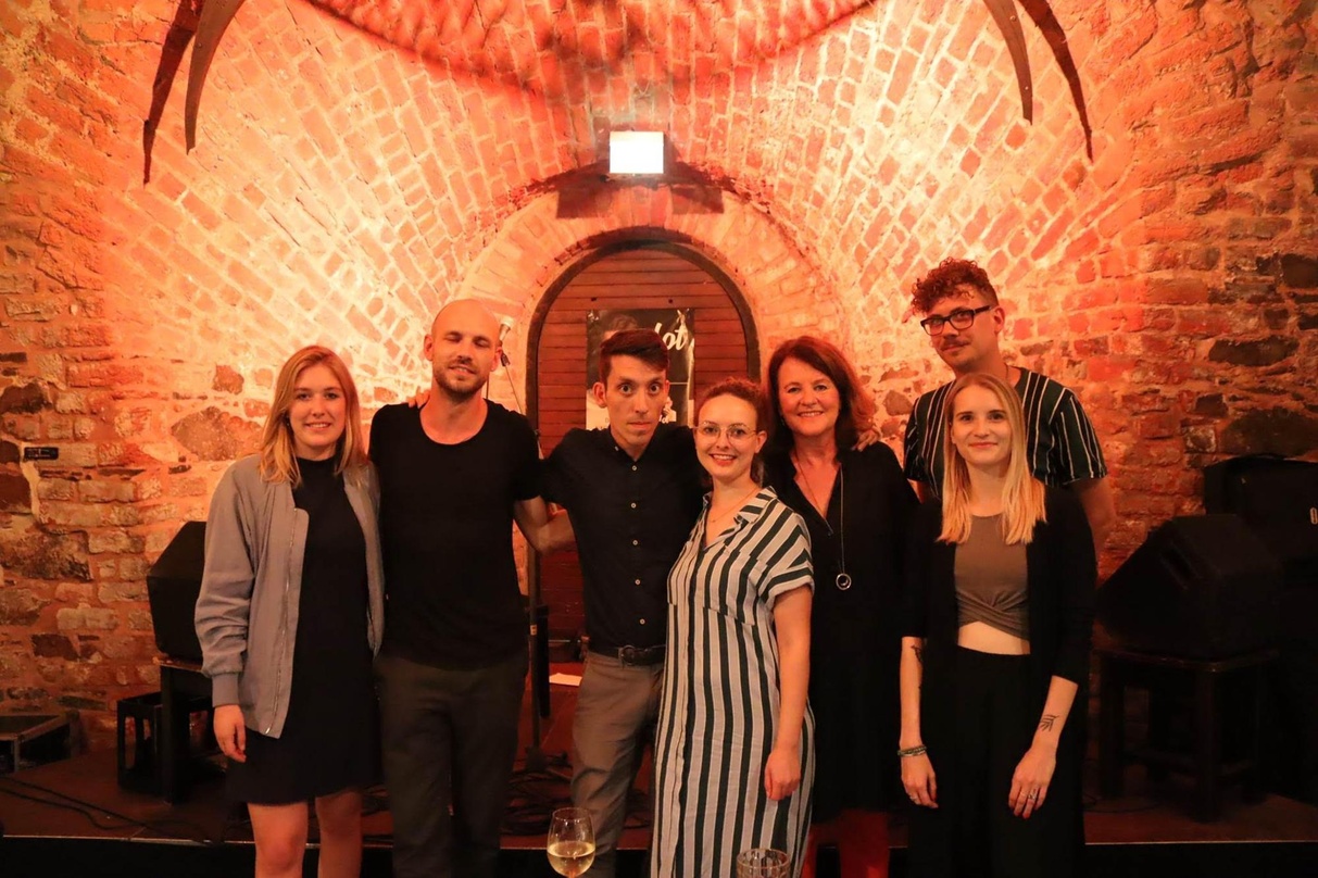 Beim Showcase in Leipzig: Lot (3. von links) und Partner