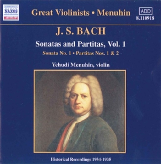 Yehundi Menuhin – Sonatas And Paritas Vol. 1 - Sonata No. 1/Paritas Nos. 1 & 2