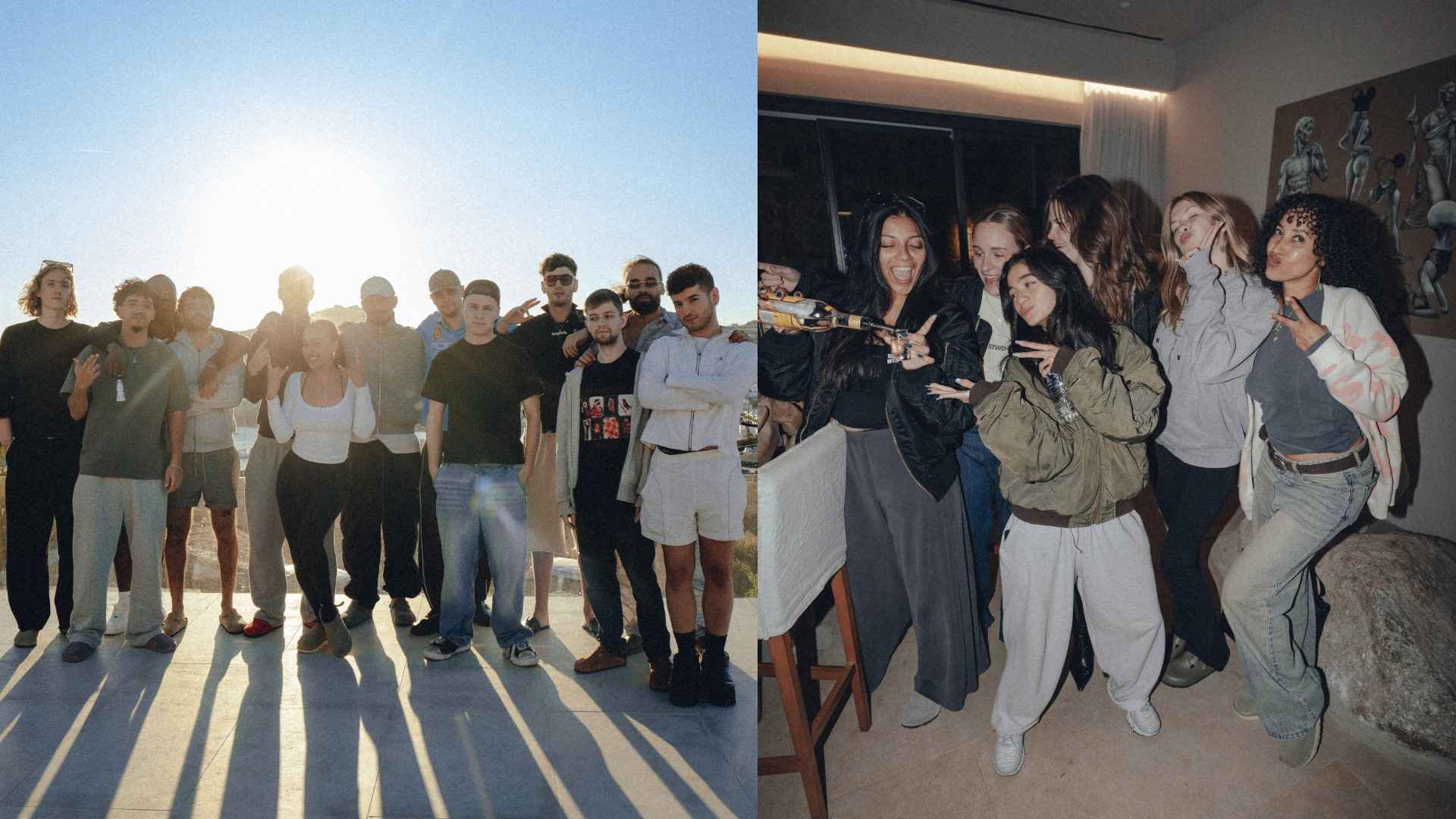 ad8ffd03 2e82 4f64 9bfd 27759398de33 Auf der Insel: die Teilnehmendes des Songwriting Camps mit den Gastgeber:innen Lucry (1. Bild, 2. von rechts) und Suena (2. Bild, rechts).