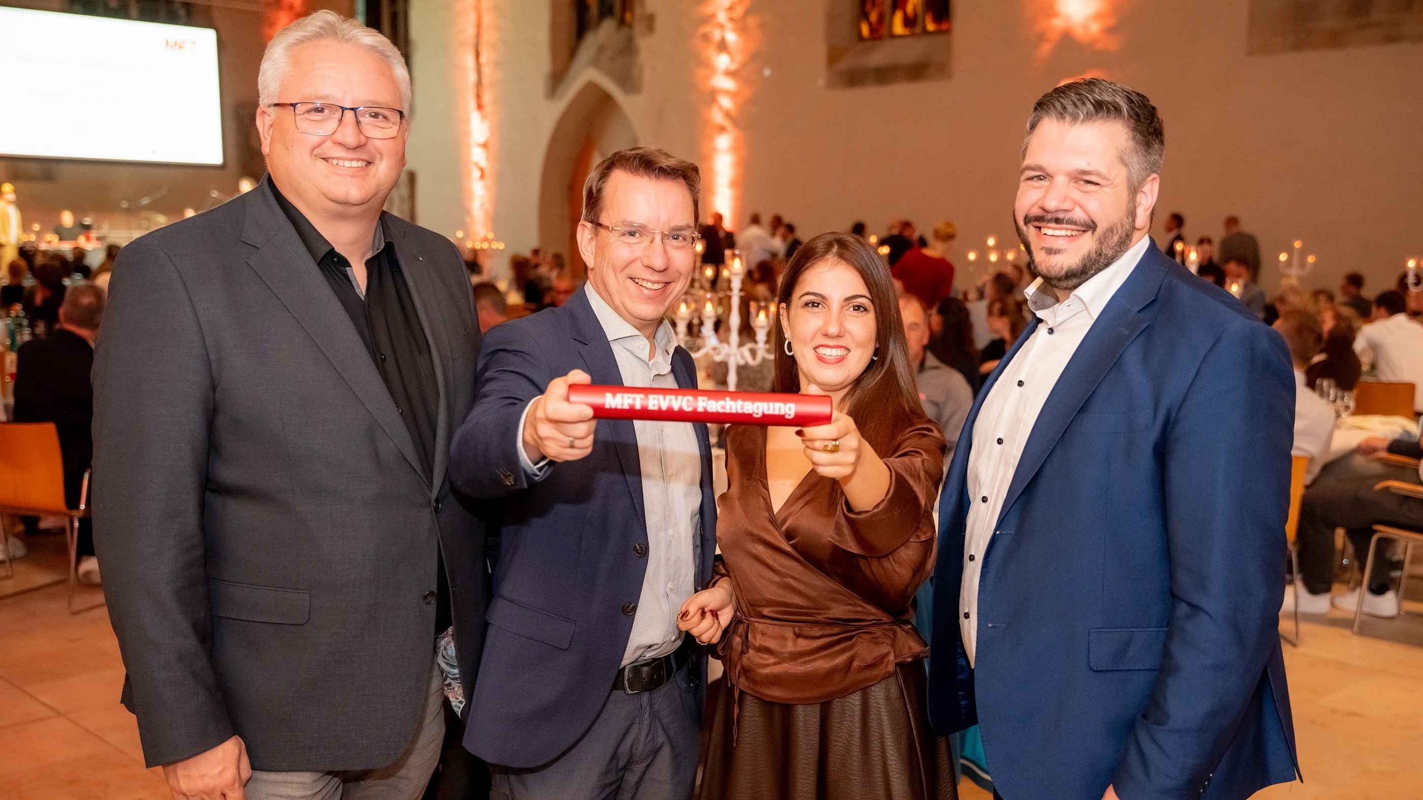Bei der Management Fachtagung des EVVC (von links): Stephan Lemke (Vizepräsident EVVC), Steffen Schüller (Geschäftsführer MVGM), Daria Albino (Leiterin Koblenz Kongress) und René Tumler (G...