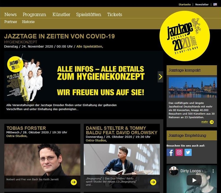 Stehen in der Kritik: die Jazztage Dresden