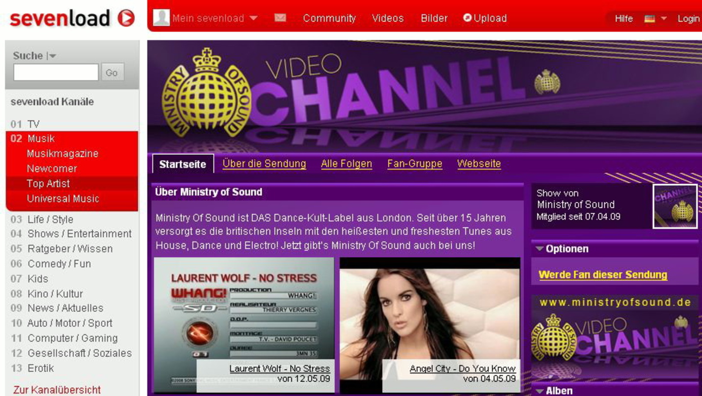 Bieten gemeinsam Dance-, Electro- und Housevideos: Ministry of Sound und sevenload