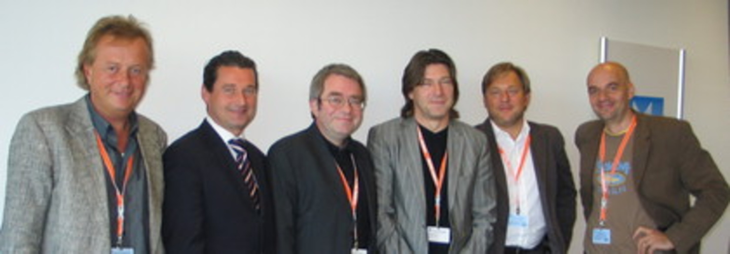 Diskutierten über die Zukunft der Urheber (v.l.n.r.): Rainer Fabich (Composers Club), Hans-Herwig Geyer (GEMA), Manfred Gillig-Degrave (MusikWoche), Moderator Wilbert Hirsch (Composers Clu...