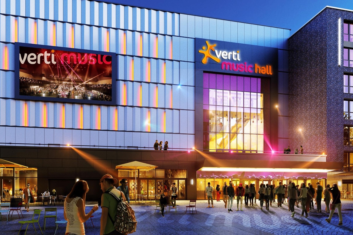 Steht nahe der Mercedes-Benz-Arena: die neue Verti Music Hall