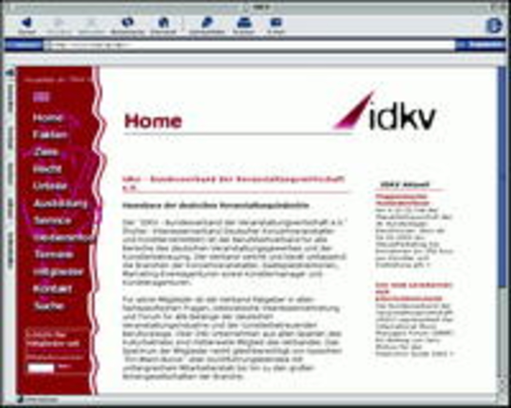 In neuem Gewand: die Homepage des idkv