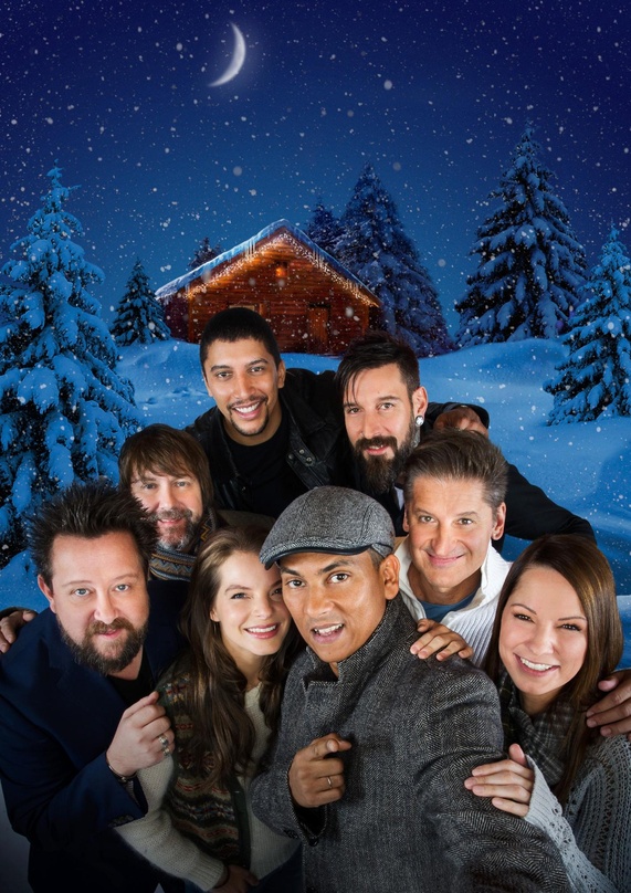 Ihre Weihnachtsshow sahen 1,81 Millionen Zuschauer (von links): Sebastian Krumbiegel, Tobias Künzel, Yvonne Catterfeld, Andreas Bourani, Xavier Naidoo, Wirtz, Hartmut Engler und Christina ...