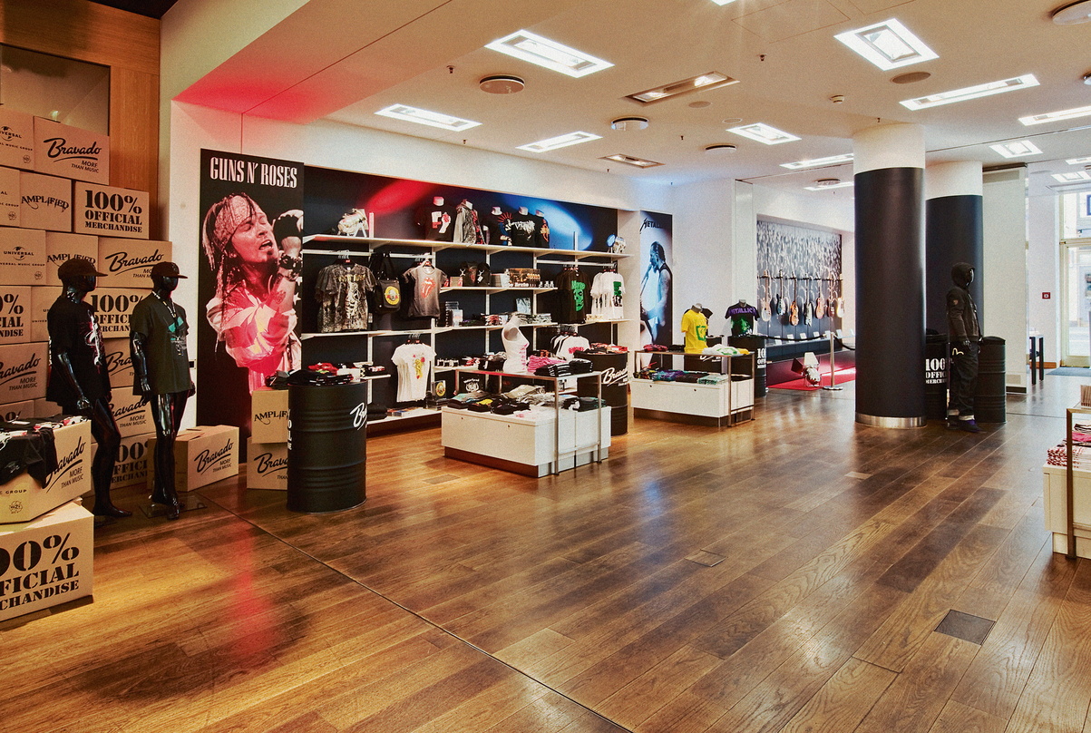 Gibt eine mögliche Richtung im Modegegschäft vor: Ein Pop-up-Shop von Bravado in Berlin im Jahr 2010
