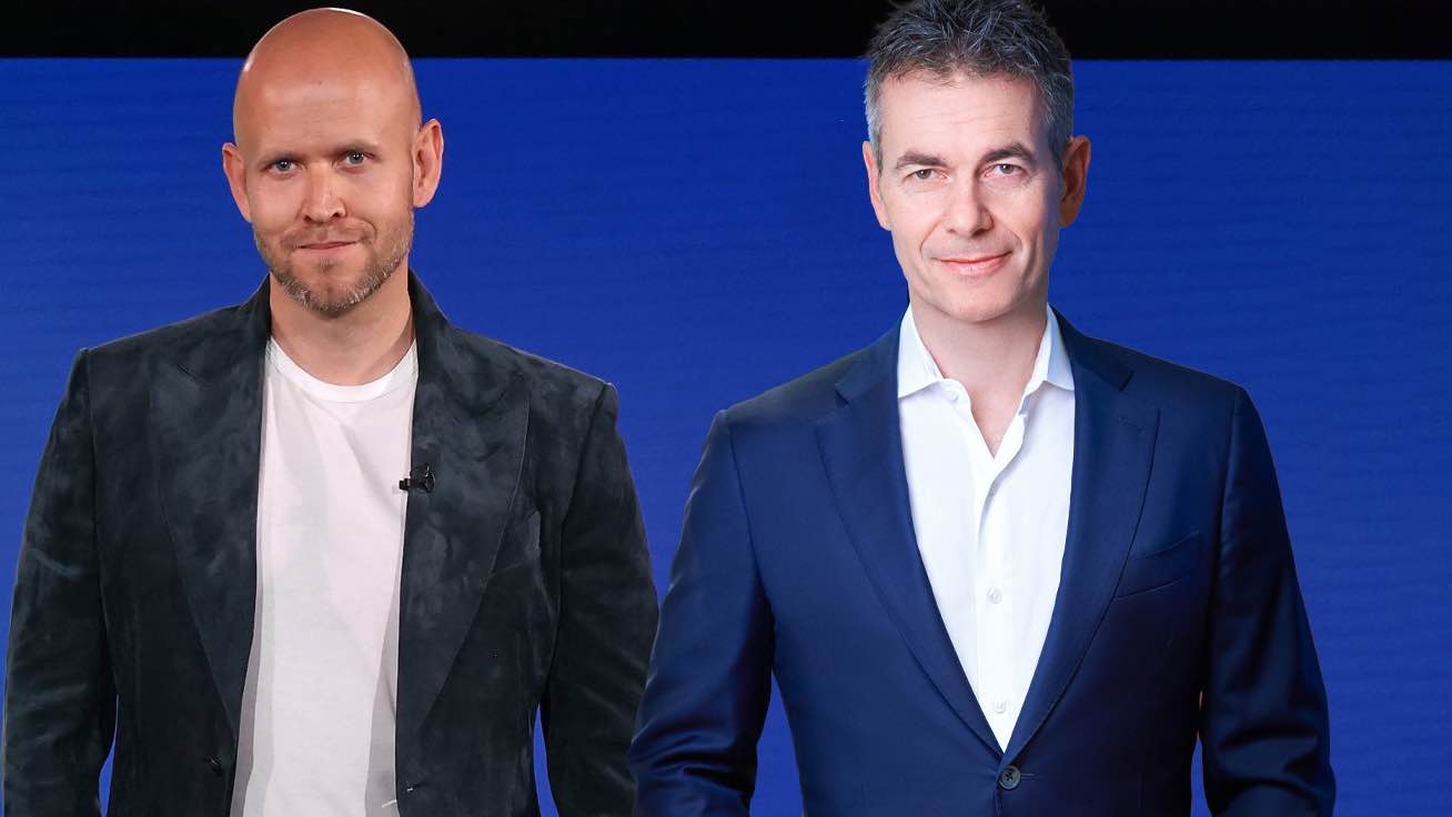 Gaben den Abschluss eines neuen Lizenzvertrags zwischen Spotify und der Warner Music Group bekannt: die CEOs Daniel Ek (links) und Robert Kyncl.