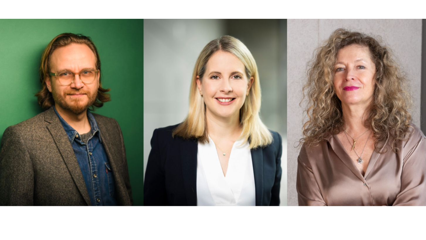 Bringen ein Pilotprogramm zum Schallschutz ins Rollen (von links): Christian Ordon (Geschäftsführer LiveKomm), Bundesministerin Verena Hubertz und Katja Lucker (Geschäftsführerin Initiativ...