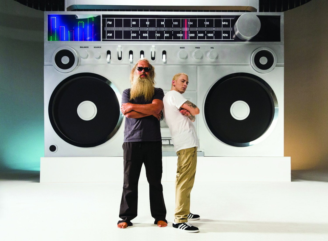 Feiern mit "The Marshall Mathers LP 2" auch in UK Erfolge: Rapper Eminem (rechts) und Rick Rubin, der zusammen mit Dr. Dre als Executive Producer an dem Album mitwirkte