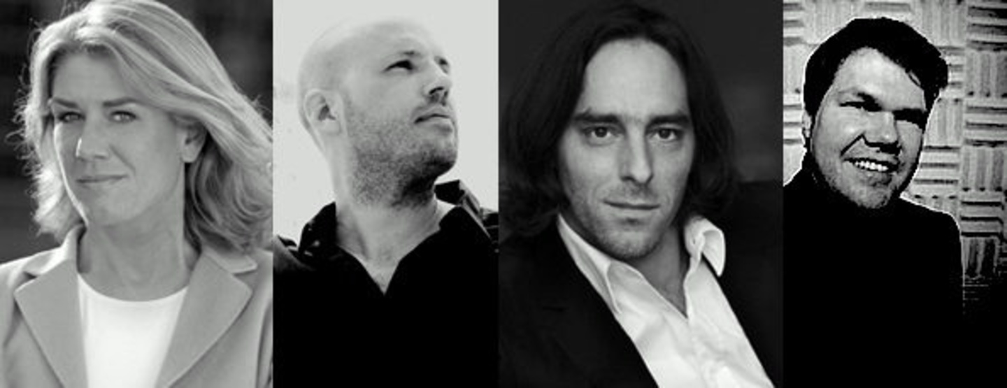 Engagieren sich für Musik Hilft (v.l.n.r.): Daniela Geißler, Christopher von Deylen, Christopher Gersten, Christoph Becker ...
