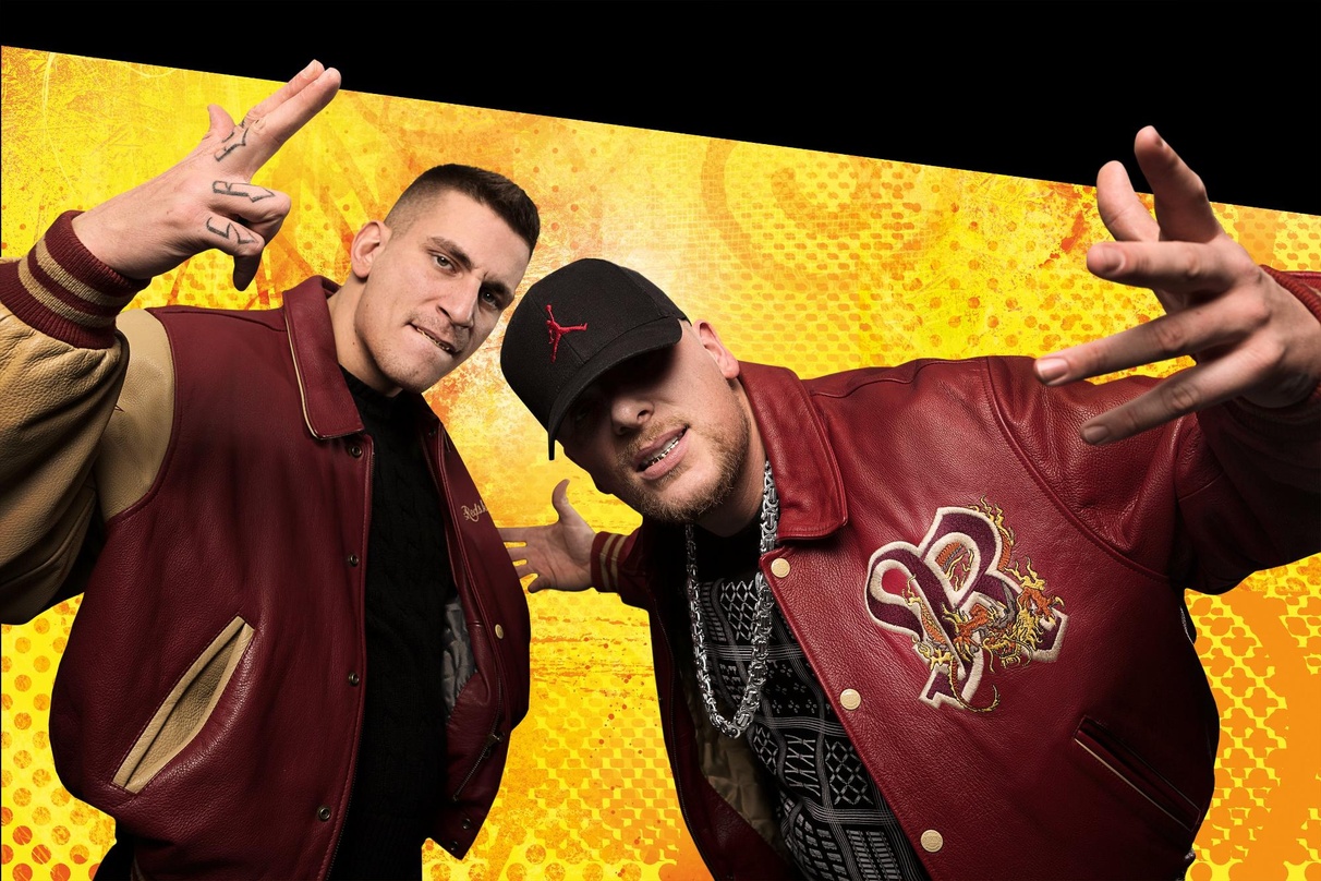 Bald wieder mit der gesamten 187 Strassenbande on the road: Gzuz (links) und Bonez MC