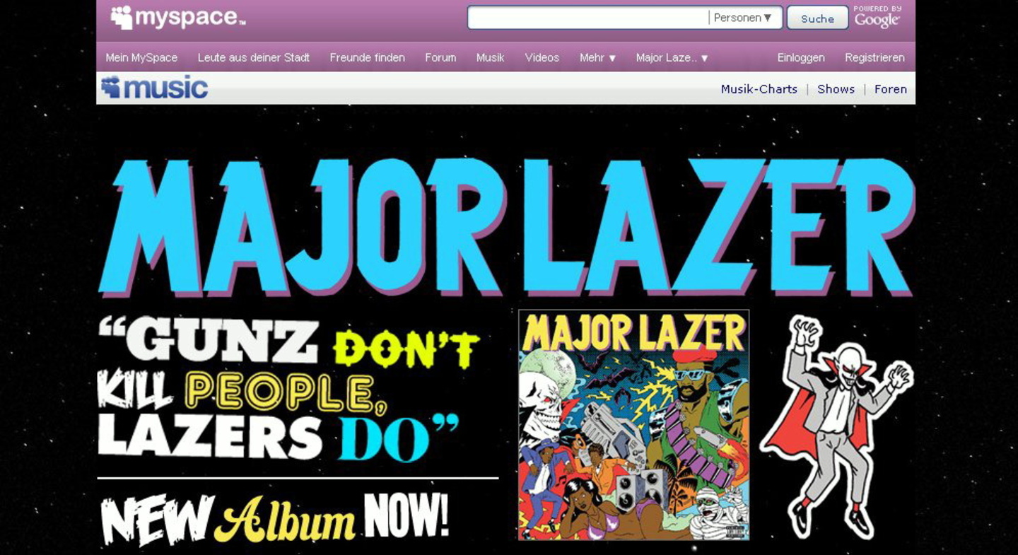 Gehört fix zum Marketingmix im Musikbiz, sorgt aber beim Mutterkonzern nicht für Freude: Die MySpace-Präsenz eines aktuellen Musik-Acts
