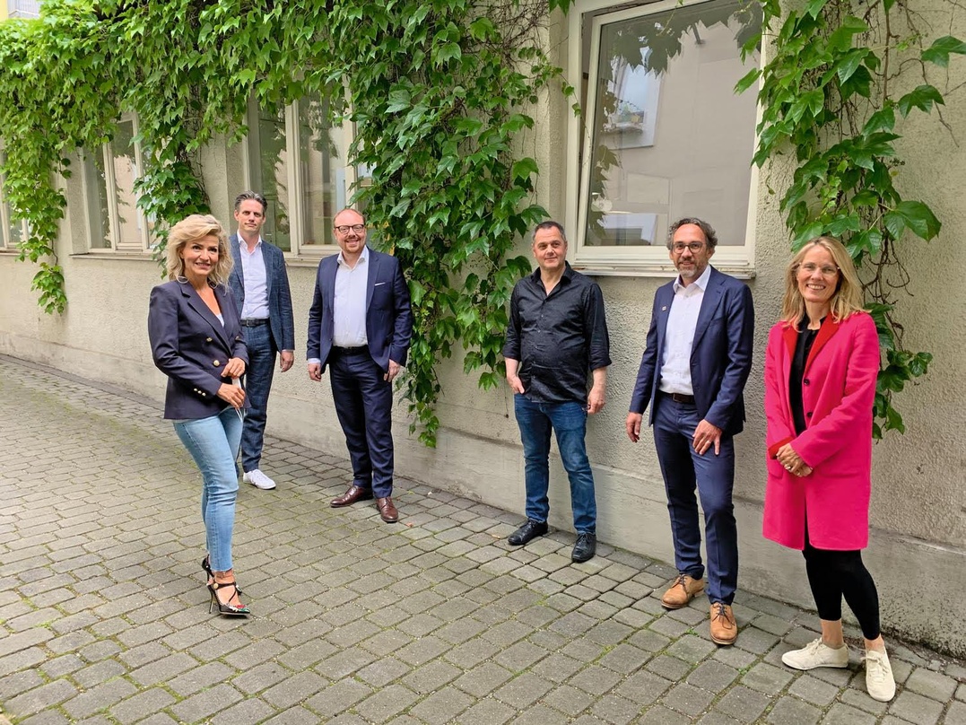 Stellten in München neue Dimensionen vor (von links): Anne-SophieMutter, Tonregisseur Bernhard Güttler, Clemens Trautmann (Präsident Deutsche Grammophon), Stefan Bock (Inhaber msm studios)...