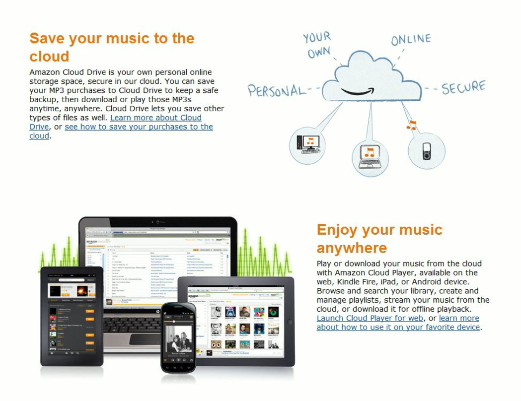 Soll nun auch für Apple-Nutzer als Alternative zur iCloud fungieren: Der wolkige Amazon-Dienst Cloud Drive